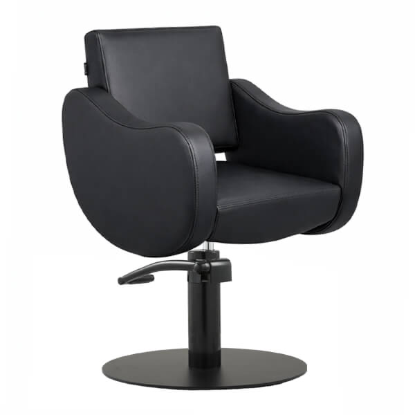ayla-salon-chair-black-round-flat-satin-black-base-front-angle-view.webp