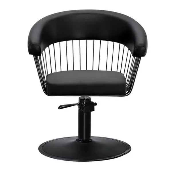 valentino-black-salon-chair-round-gold-base-front-view.webp