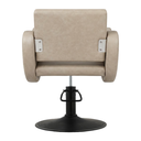 ayla-salon-chair-taupe-round-matt-black-base-rear-view.webp