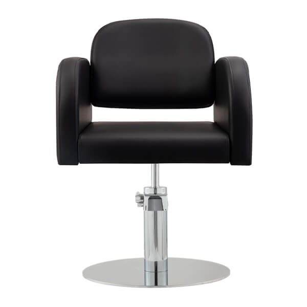 amalfi-salon-chair-black-round-chrome-base-front-view.webp