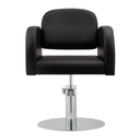 amalfi-salon-chair-black-round-chrome-base-front-view.webp
