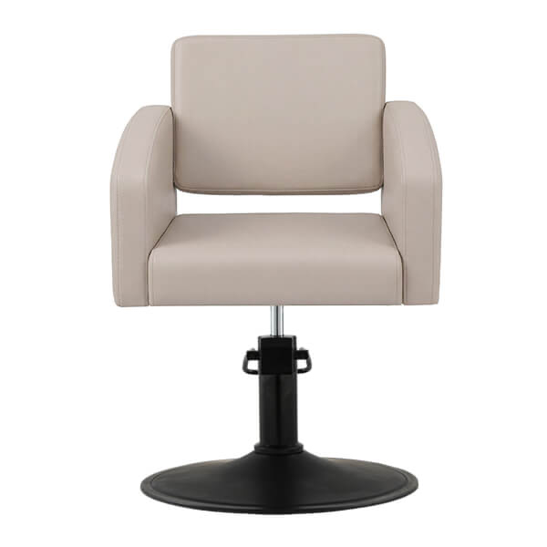 zahra-salon-chair-latte-round-matt-black-base-front-view.webp