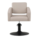 zahra-salon-chair-latte-round-matt-black-base-front-view.webp