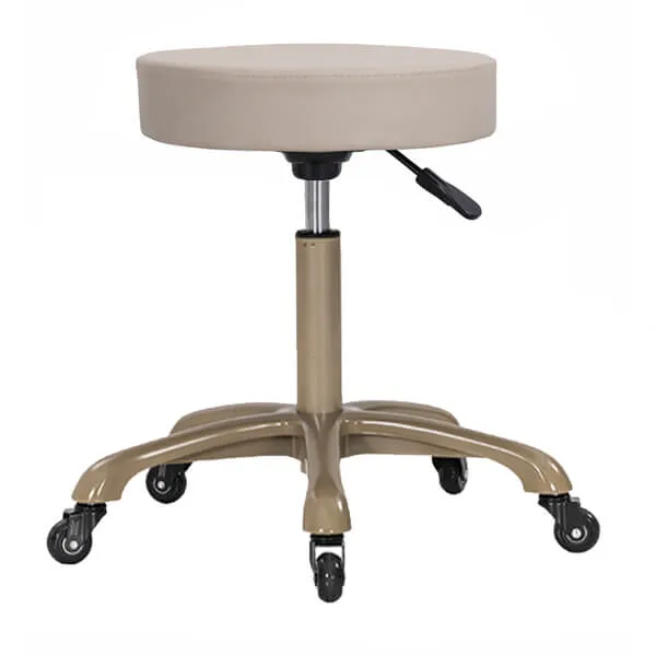 [MS11-LM-BG] Orbis Stool - Latte (Ivory Gold Base)