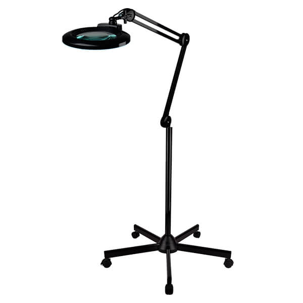 Lampada ingranditrice 6" lente larga Super LED - Nera