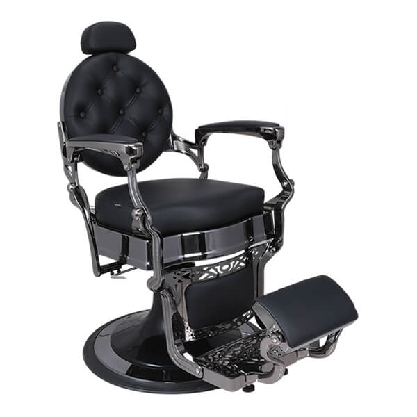 [BC43-BL] Sedia da Barbiere Onyx - Nera