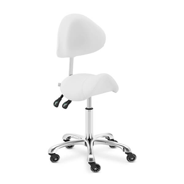 [MS05-WM-CB] Tabouret Medi en selle avec inclinaison - Blanc