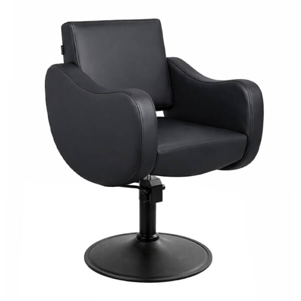 Ayla Salon Chair - Black (Round Matt Black - Ayla)