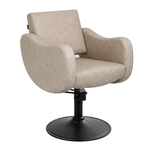 Ayla Salon Chair - Taupe (Nero Opaco Rotondo)