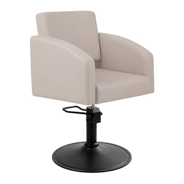 Zahra Salon Chair - Latte (Okrągła matowa czerń)