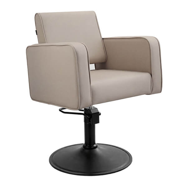 Madrid Salon Chair - Latte (Круглый матовый черный)