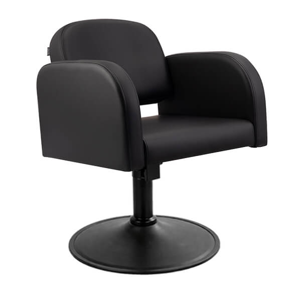 Amalfi Salon Chair - Black (Rond Noir Mat)