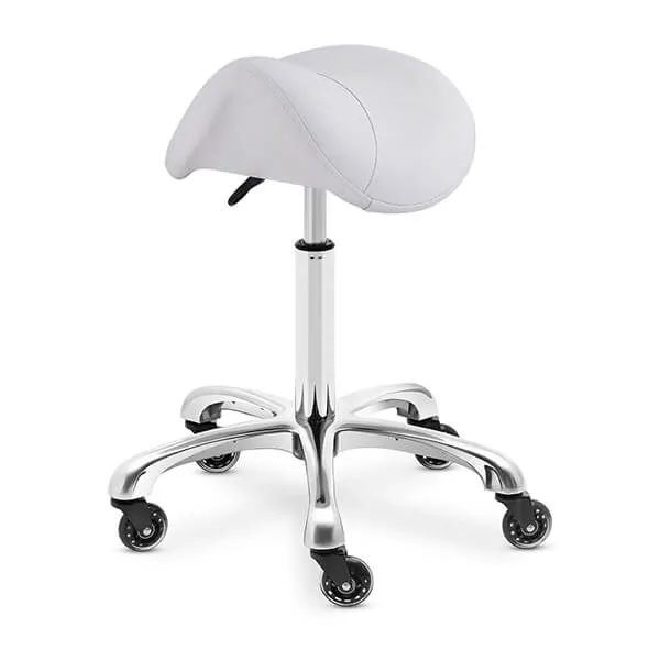 [MS03-WM-CB] Saddle Medi Stool - White
