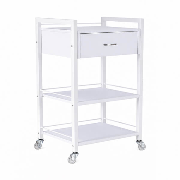Bella 1 Drawer Trolley - White